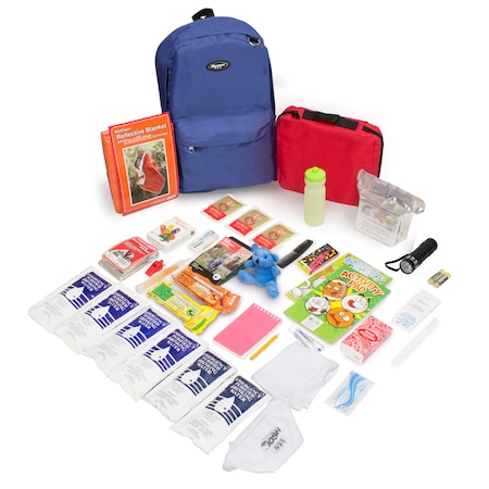 Emergency Zone Keep-Me-Safe Children's Survival Kit, Royal Blue Backpack 864-RB