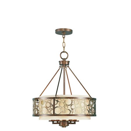 Livex Lighting Avalon 5 Light Palacial Bronze with Gilded Accents Chandelier 8675-64