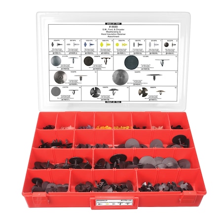 Disco Weatherstrip/Hood Insul Assort Adj Red Tray W/Clr 8689RCP