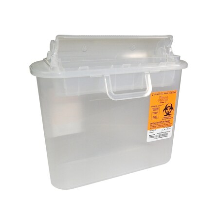 Medegen Medical Products Sharps Container, 5.4 qt., Clear, PK12 8708C