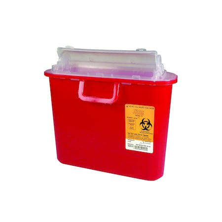 Medegen Medical Products Sharps Container, 5.4 qt., Red, PK12 8708