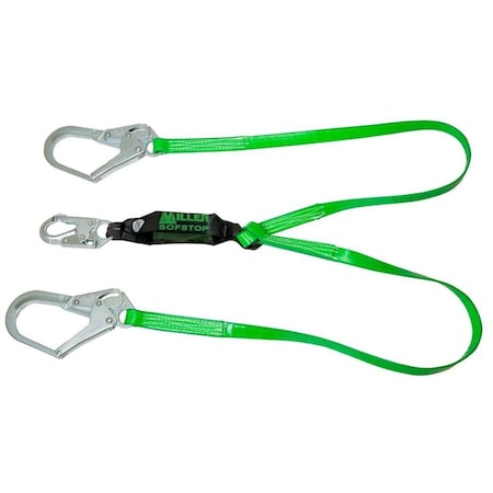 Honeywell Miller 6-Ft Double Leg; 1 Locking Snaphook And 2 Rebar Hooks 8798Rvc/6Ftyl 8798RVC/6FTYL