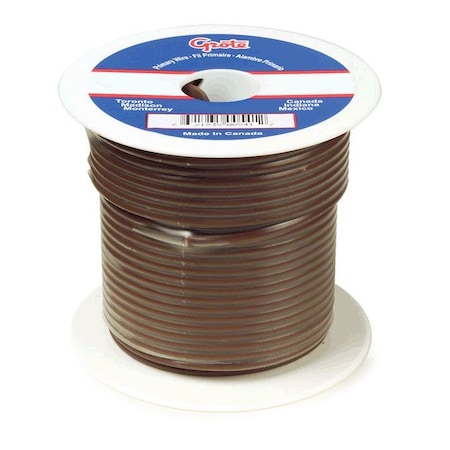 Grote Primary Wire, GPT, 16 AWG, Copper, Brown, PVC Jacket, Stranded 87-8001
