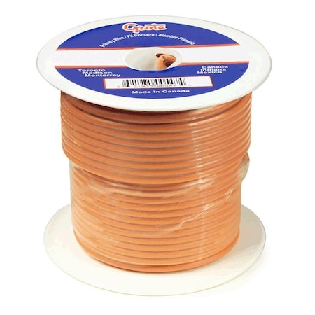 Grote Primary Wire, GPT, 16 AWG, Copper, Orange, PVC Jacket, Stranded 87-8012