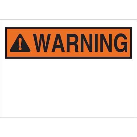 Brady Warning Sign, 14" W, 10" H, English, Aluminum, White 42255