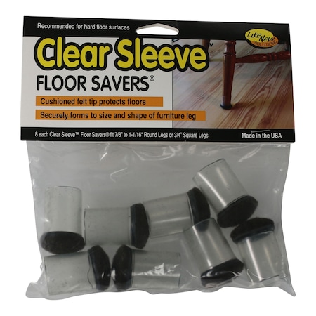 Master Mfg Flexible Clear Chair Leg Floor Pro, PK48 88450CS