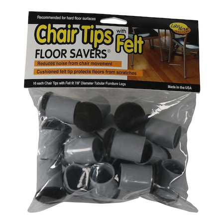 Master Mfg Felt Chair Tips 7/8" Dia. Vinyl Sl, PK96 88453CS