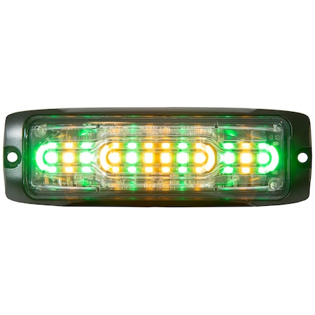 Buyers Products Ultra Thin Wide Angle 5 Inch Amber/Green LED Strobe Light 8890310