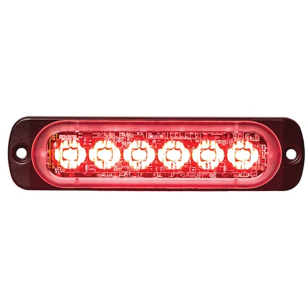 Buyers Products Thin 4.5 Inch Red Horizontal LED Strobe Light 8891903