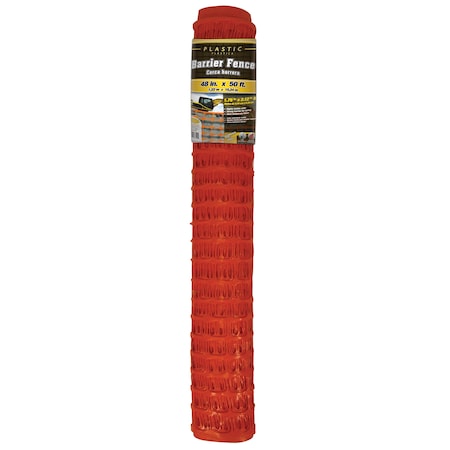 Yardgard PL Safety/Barrier Fence, Org, 4 ft.x50 ft. 889211A
