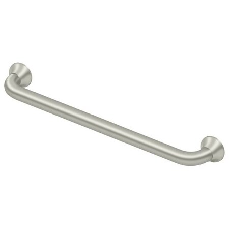 Deltana Contemporary Grab Bar, 88 Series Satin Nickel 24", 24" L, Solid Brass, Satin Nickel 88GB24-15