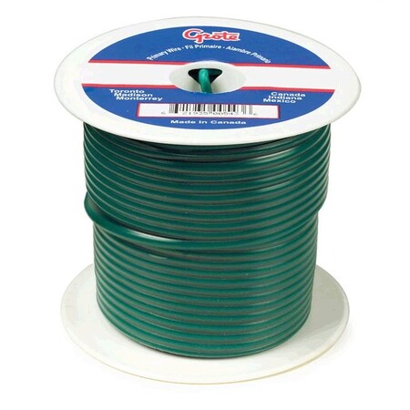 Grote Primary Wire, GPT, 12 AWG, Copper, Green, PVC Jacket, Stranded 88-6006