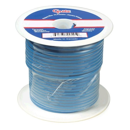 Grote Primary Wire, GPT, 16 AWG, Copper, Blue, PVC Jacket, Stranded 88-8010