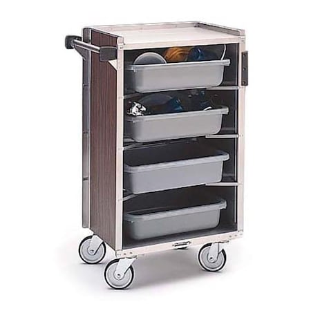 Lakeside Enclosed Bussing Cart, 4 Shelf - 16"x22" 890