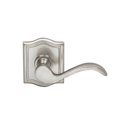 Omnia Lever Arched Rose Priv Lever 2-3/4" BS T Strike Satin Nickel 895 895AR/234T.PR15