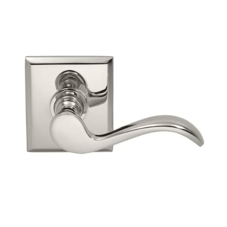 Omnia Lever Rectangular Rose Priv Lever 2-3/4" BS T Strike Bright Nickel 895 895RT/234T.PR14