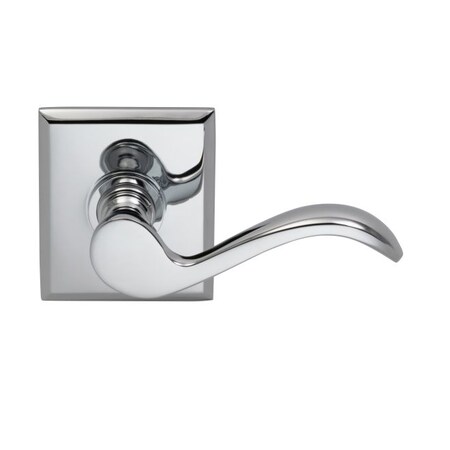 Omnia Lever Rectangular Rose Pass Lever 2-3/4" BS T Strike Bright Chrome 895 895RT/234T.PA26