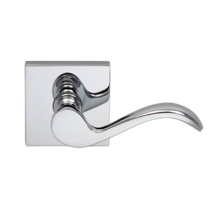 Omnia Lever Square Rose Pass Lever 2-3/4" BS T Strike Bright Chrome 895 895SQ/234T.PA26