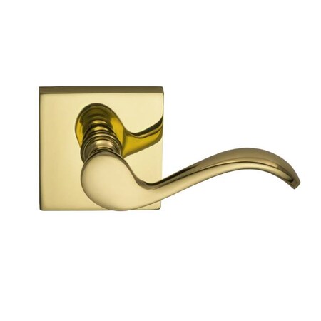 Omnia Lever Square Rose Pass Lever 2-3/4" BS T Strike Bright Brass 895 895SQ/234T.PA3