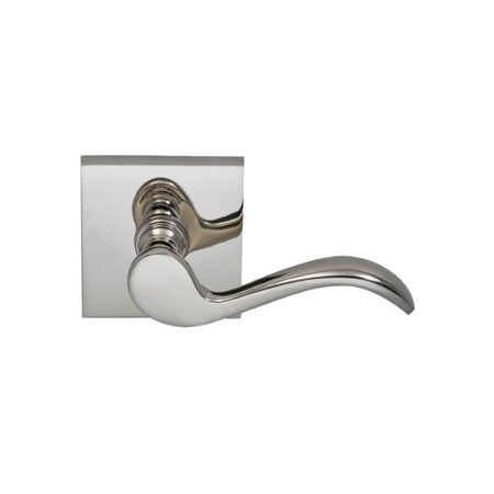 Omnia Lever with Square Rose Single Dummy Left Hand Lever Bright Nickel 895 895SQ/L.SD14