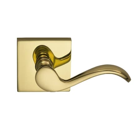 Omnia Lever with Square Rose Single Dummy Left Hand Lever Bright Brass 895 895SQ/L.SD3