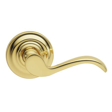 Omnia Lever Traditional Rose Pass Lever 2-3/4" BS T Strike Bright Brass 895 895TD/234T.PA3