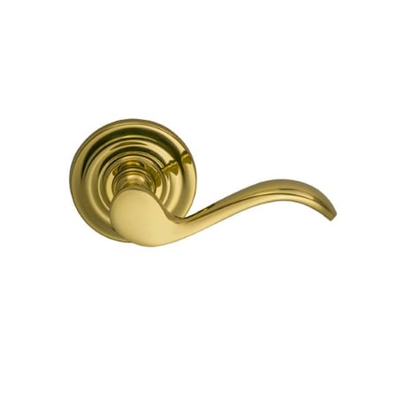 Omnia Lever Traditional Rose Priv Lever 2-3/4" BS T Strike Bright Brass 895 895TD/234T.PR3