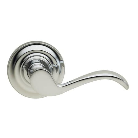 Omnia Lever Traditional Rose Pass Lever 2-3/8" BS T Strike Bright Chrome 895 895TD/238T.PA26