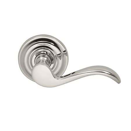 Omnia Lever Traditional Rose Priv Lever 2-3/8" BS T Strike Bright Nickel 895 895TD/238T.PR14