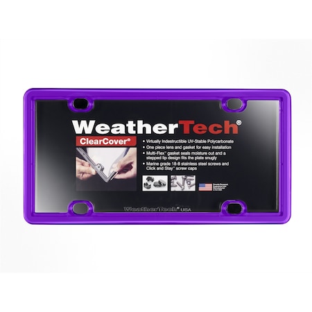 Weathertech ClearCover License Plate Frame, Purple 8ALPCC5