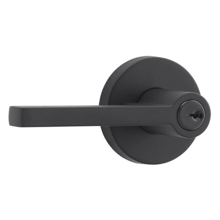 Baldwin ENSQUCRR190 Square Single Cylinder Keyed Entry Door Lever Set with Contemporary Round Rose