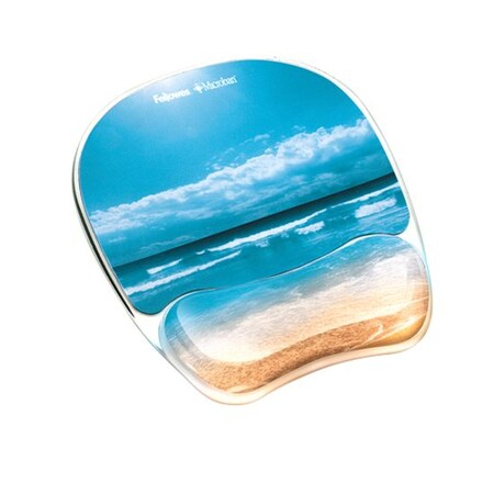Fellowes® Photo Gel Mouse Pad with Wrist Rest with Microban