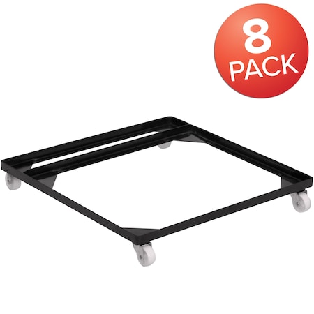 Flash Furniture HERCULES Series Steel Stack Chair and Church Chair Dolly, PK8 8-FD-BAN-CH-DOLLY-GG