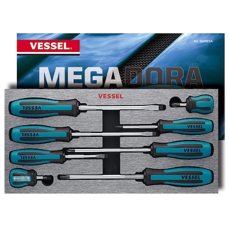 Vessel MEGADORA JAWSFIT Screwdriver 8PC. Set 9008EVA
