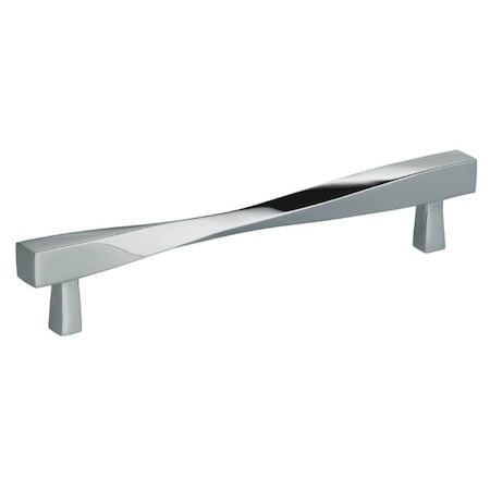 Omnia Center to Center Modern Twisted Cabinet Pull Bright Chrome 6-5/8" 9009/170.26