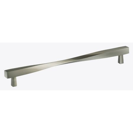 Omnia Center to Center Modern Twisted Cabinet Pull Satin Nickel 10-3/4" 9009/273.15