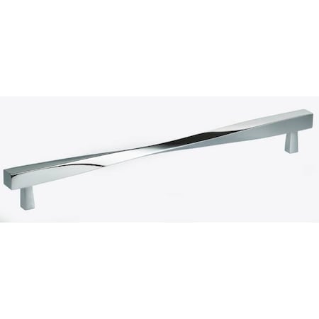 Omnia Center to Center Modern Twisted Cabinet Pull Bright Chrome 10-3/4" 9009/273.26