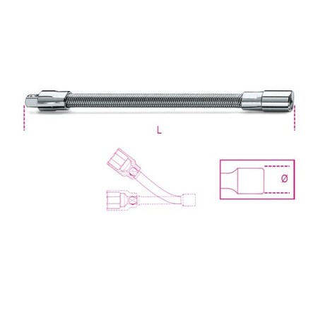 Beta Wobble Extension Bar, 1/4" Drive 009000828