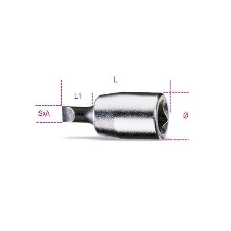 Beta 1/4" Drive, 1.2mm x 8mm Metric Socket 009000620