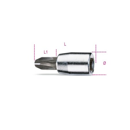 Beta 1/4" Drive, PH1 SAE Socket 009000701