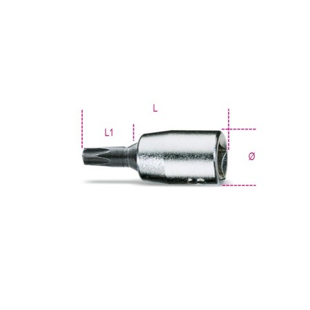 Beta 1/4" Drive, T27 SAE Socket, 6 Points 009000725