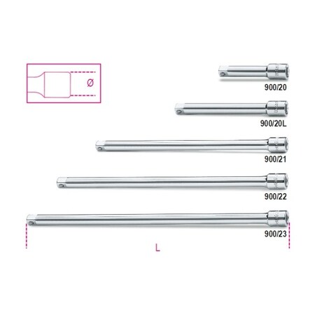 Beta Extension Bar, 1/4" Drive 009000822