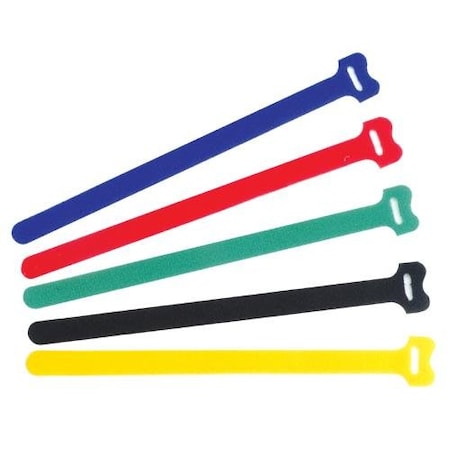 Eclipse 900-098-AST 15 Piece Assortment Pack of Hook and Loop Cable Ties, 3 of Each Color