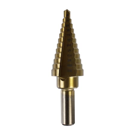Eclipse Tools Step Drill, 3/16", 7/8" 12 Step, Ti 900-188