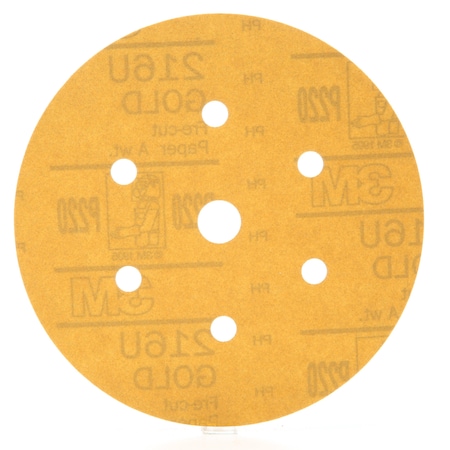 3M Hookit Gold Disc DF216U, 01078, 6", P, PK400 01078