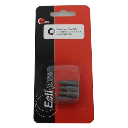 Eclipse Tools Robertson Sty 1" Insert Bit Set, Size S1 902-390