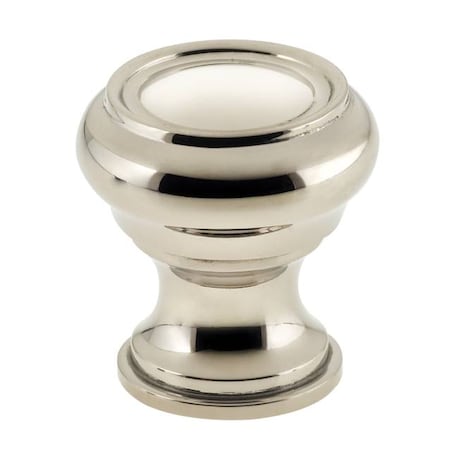 Omnia Traditional Cabinet Knob Bright Nickel 1-1/4" 9045/31.14