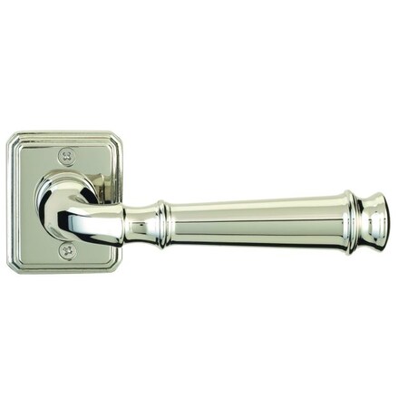 Omnia LVR Rectangular Rose Pass 2-3/4" BS T 1-3/4" Doors Bright Chrome 904 904/RTC.PA2