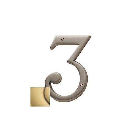 Baldwin Estate Satin Brass with Brown House Numbers 90673.060.CD