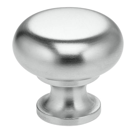 Omnia Round Cabinet Knob Satin Chrome 1-7/32" 9100/31.26D